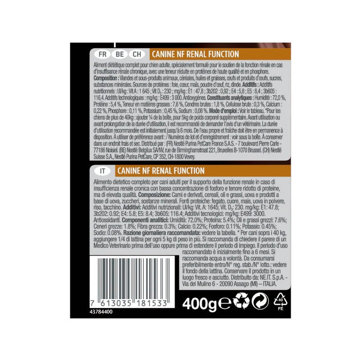 Purina Pro Plan Veterinary Diets Wet Dog Función Renal Lata 400g-3
