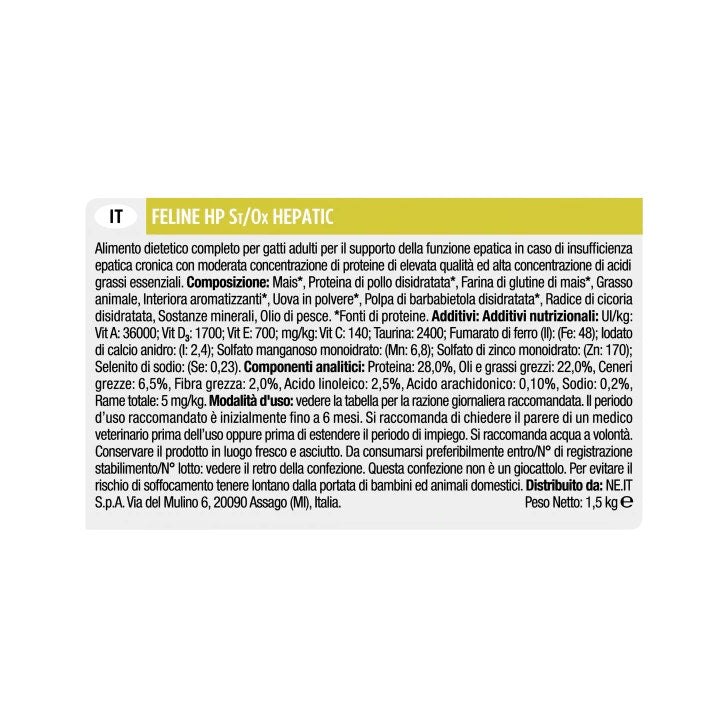 Purina Pro Plan Veterinary Diets Dry Cat HP Hepatic St/Buey Bolsa 1,5kg-4