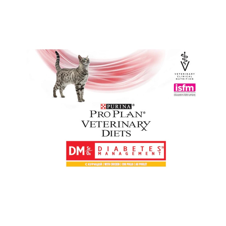 Purina Pro Plan Veterinary Diets Wet Multipack Gato DM Diabetes Management St/Buey Pollo 10 Sobres-1