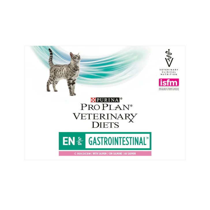 Purina Pro Plan Veterinary Diets Multipack Wet Cat EN Gastrointestinal St/Buey Salmón 10 Sobres-2