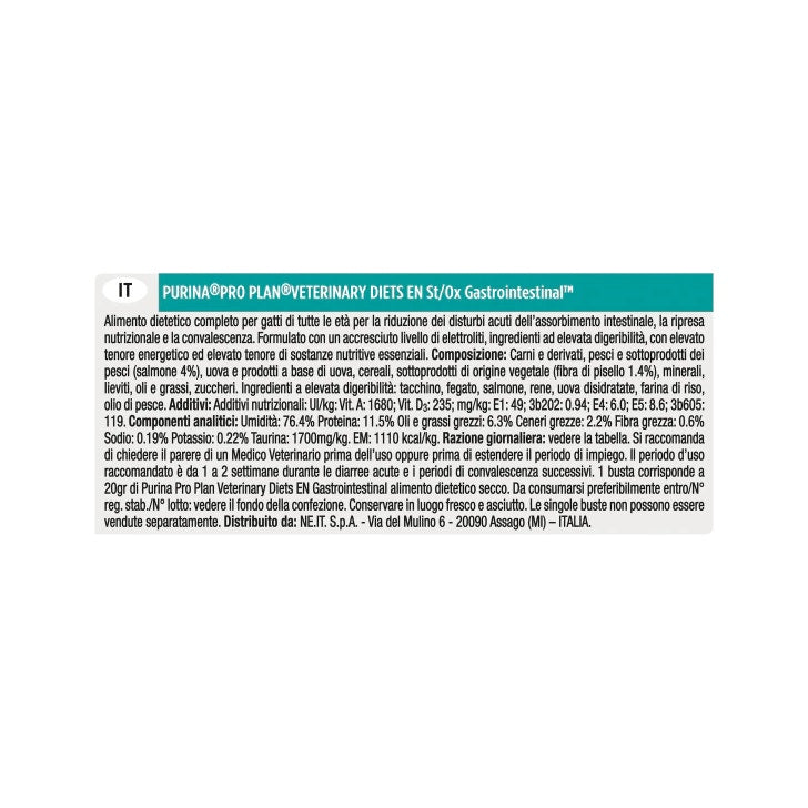 Purina Pro Plan Veterinary Diets Multipack Wet Cat EN Gastrointestinal St/Buey Salmón 10 Sobres-5