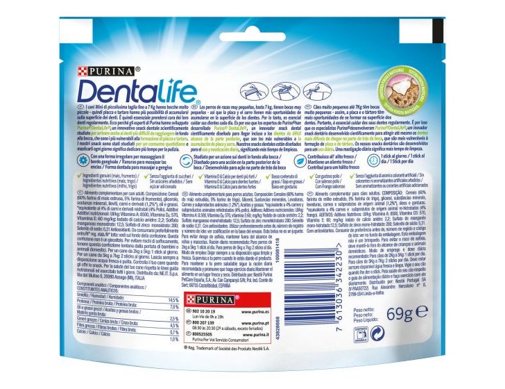 Purina Dentalife Snack Daily Oral Care para perros 2 - 7 kg Tamaño Mini 7 Stick-1