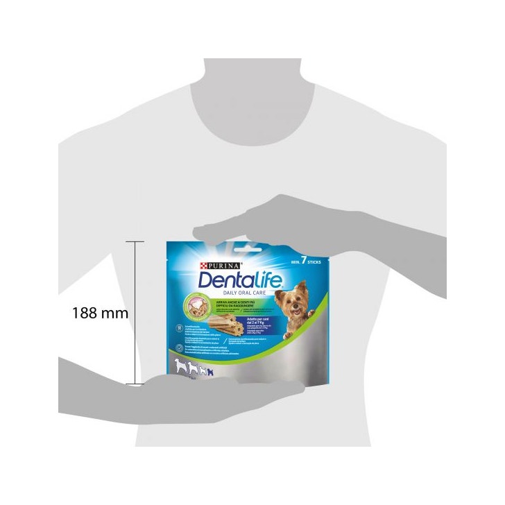 Purina Dentalife Snack Daily Oral Care para perros 2 - 7 kg Tamaño Mini 7 Stick-2