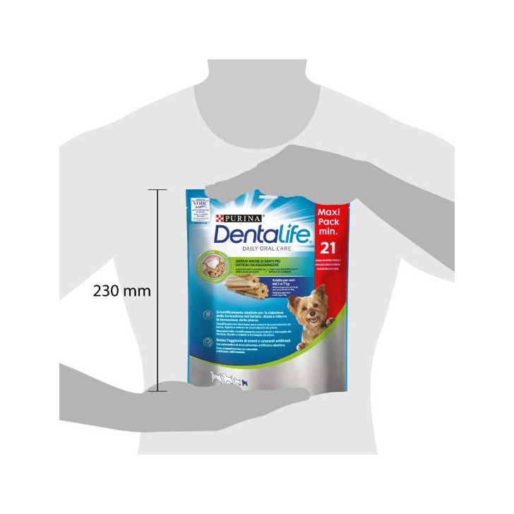 Purina Dentalife Snack Daily Oral Care para perros 2 - 7 kg Tamaño Mini 21 Stick-2