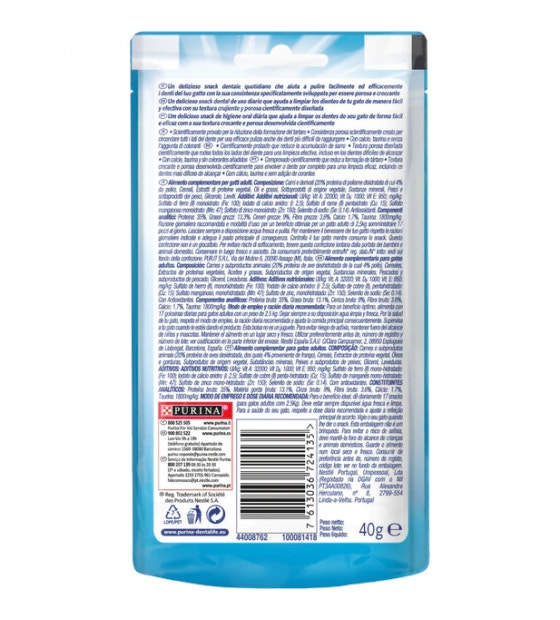 Purina Dentalife Daily Oral Care Treats Snack Para Gatos Pollo 40g Bolsita-1