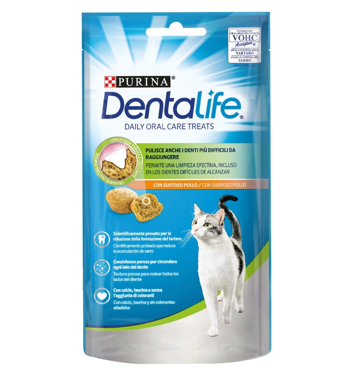Purina Dentalife Daily Oral Care Treats Snack Para Gatos Pollo 40g Bolsita-0