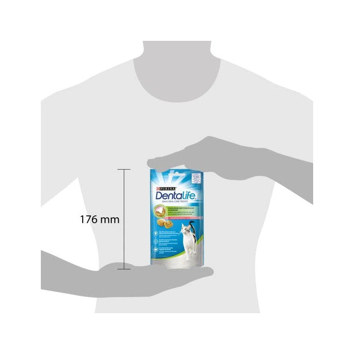 Purina Dentalife Daily Oral Care Golosinas Snacks Para Gatos Pollo Salmón 40g-2