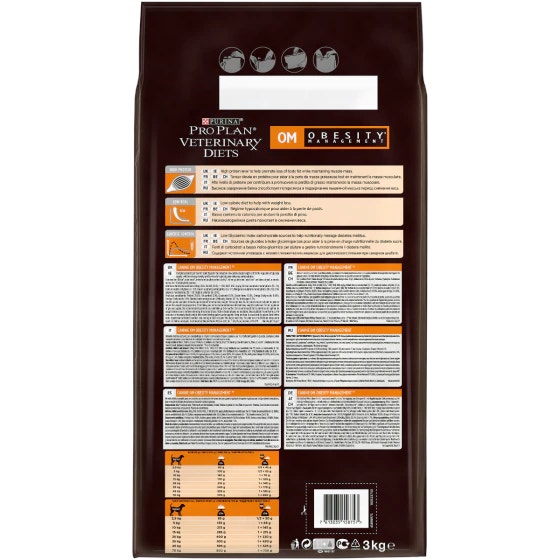 Purina Pro Plan Veterinary Diets Dry Dog OM Bolsa para el control de la obesidad 3kg-3