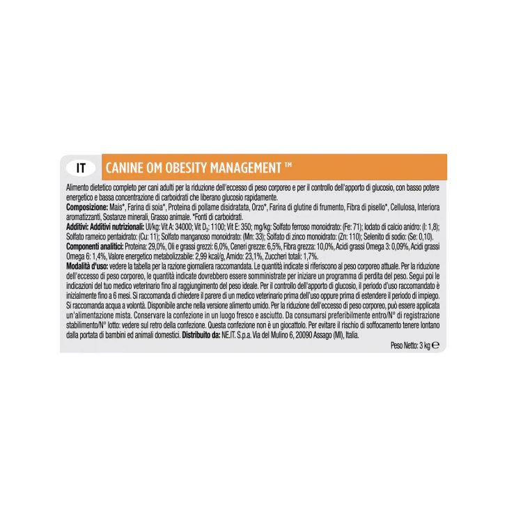 Purina Pro Plan Veterinary Diets Dry Dog OM Bolsa para el control de la obesidad 3kg-5