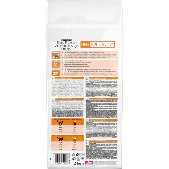 Purina Pro Plan Dietas Veterinarias Gato Seco OM Manejo Obesidad St/Buey Bolsa 1,5 kg-3