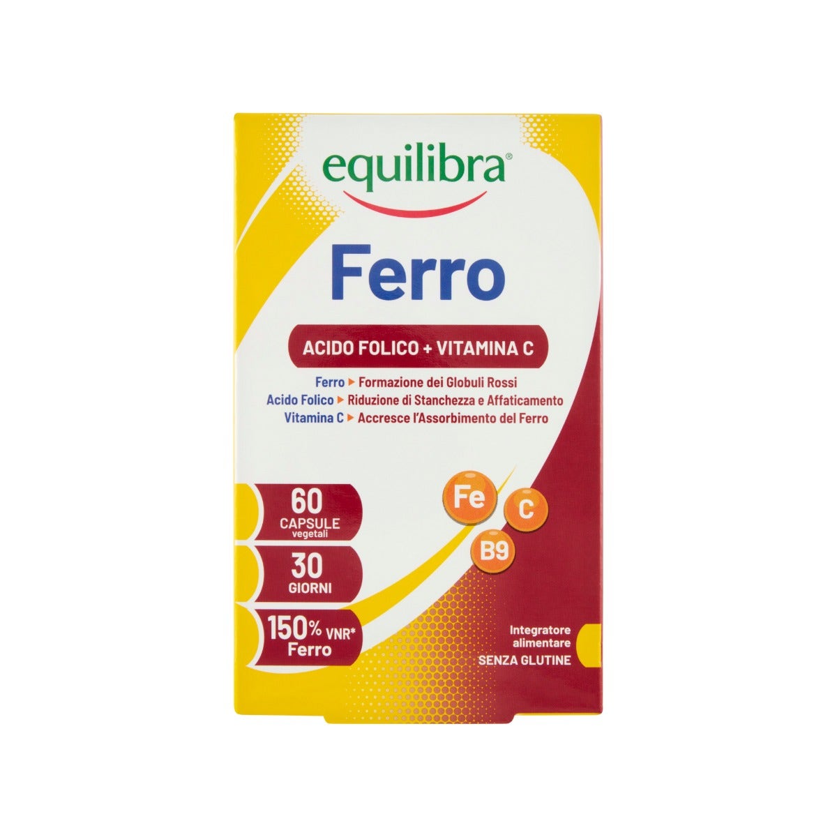 Equilibra el Hierro con Ácido Fólico + Vitamina C 60 Cápsulas-1