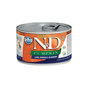 Farmina Natural & Delicious Calabaza Mini Puppy con Cordero, Calabaza y Arándanos para Perros Cachorros 140g-1