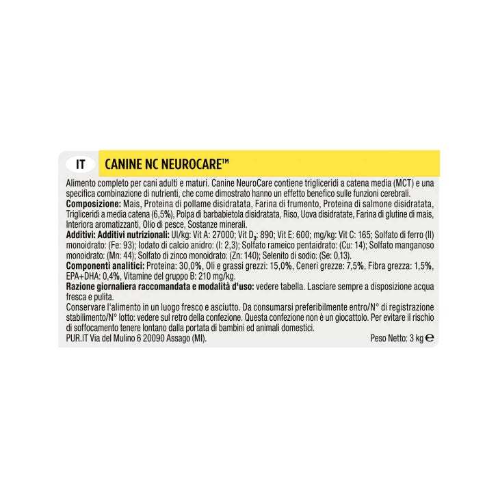 Purina Pro Plan Veterinary Diets Dry Dog NC Neurocare Bolsa 3kg-4