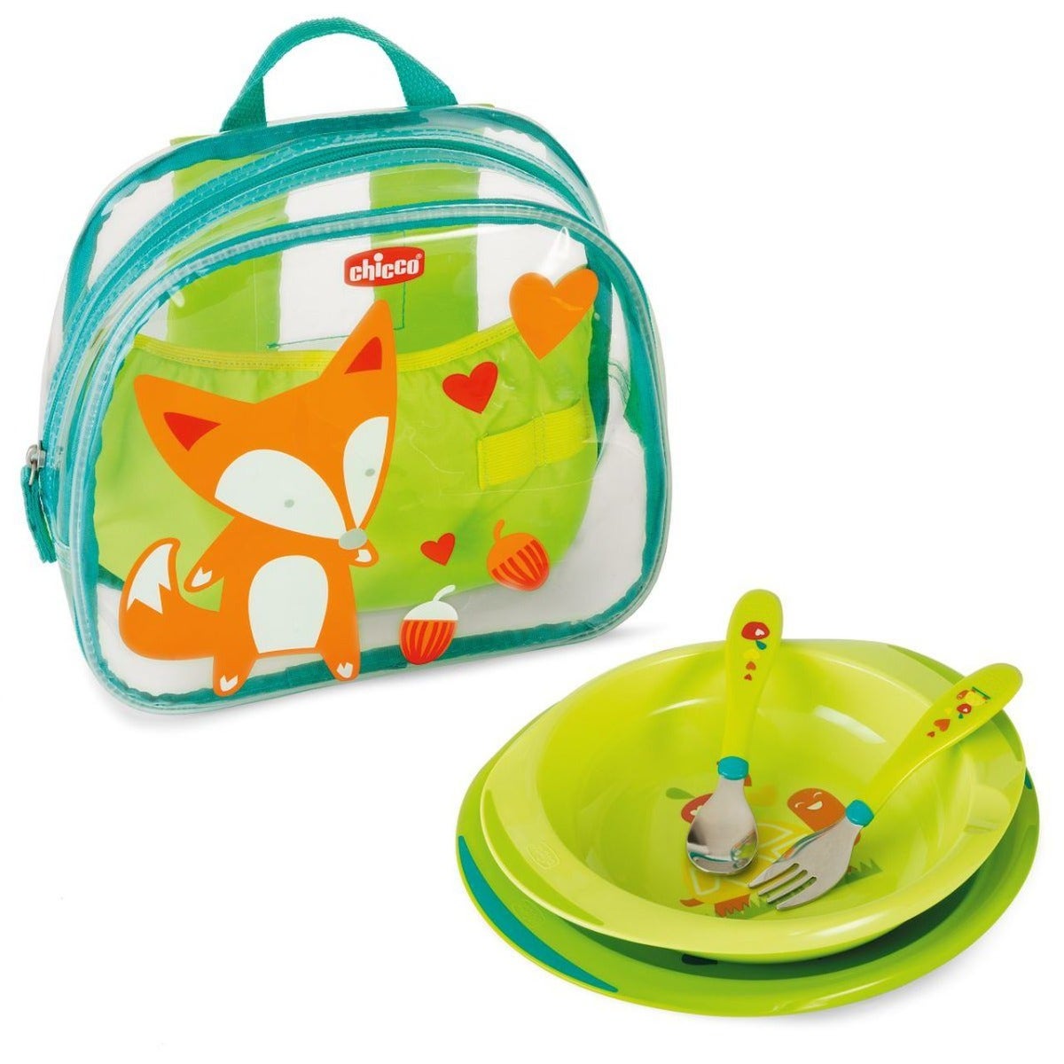 Chicco Mochila Con Platos Y Cubiertos Para Niños A Partir De 18 Meses-1