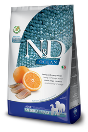 Farmina N&D Ocean Aringa E Arancia Cani Adulti Taglia Media E Grande Sacco 12kg