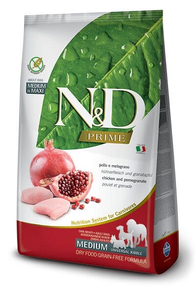 Farmina N&D Prime Pollo Y Granada Perros Adultos Mediano Universal Kibble Bolsa 12kg-3