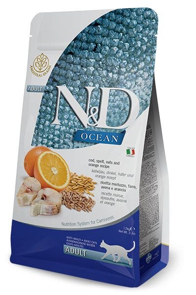 Farmina N&D Ocean Merluzzo E Farro Gatti Adulti Sacco 5kg