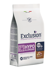 Exclusion Monoprotein Veterinary Diet Formula Croquetas hipoalergénicas con conejo/patatas para perros adultos Tamaño mediano/grande Lote de 2 kg-1