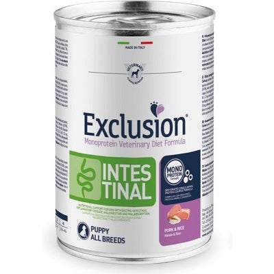 Exclusion Veterinary Diet Formula Intestinal Para Perros Cerdo / Arroz Lata 400gr-2