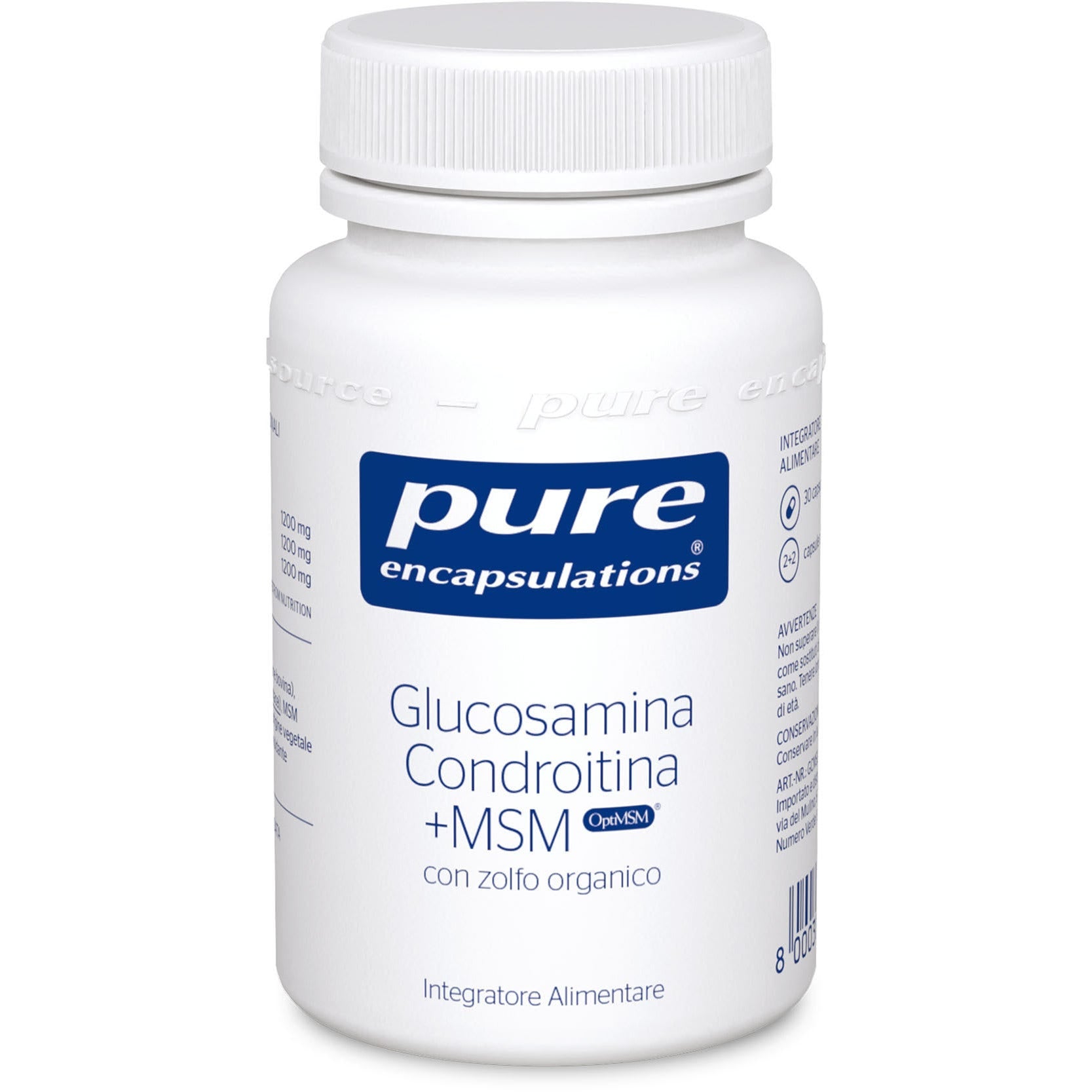 Pure Encapsulations Glucosamina Condroitina + MSM 30 Cápsulas-4
