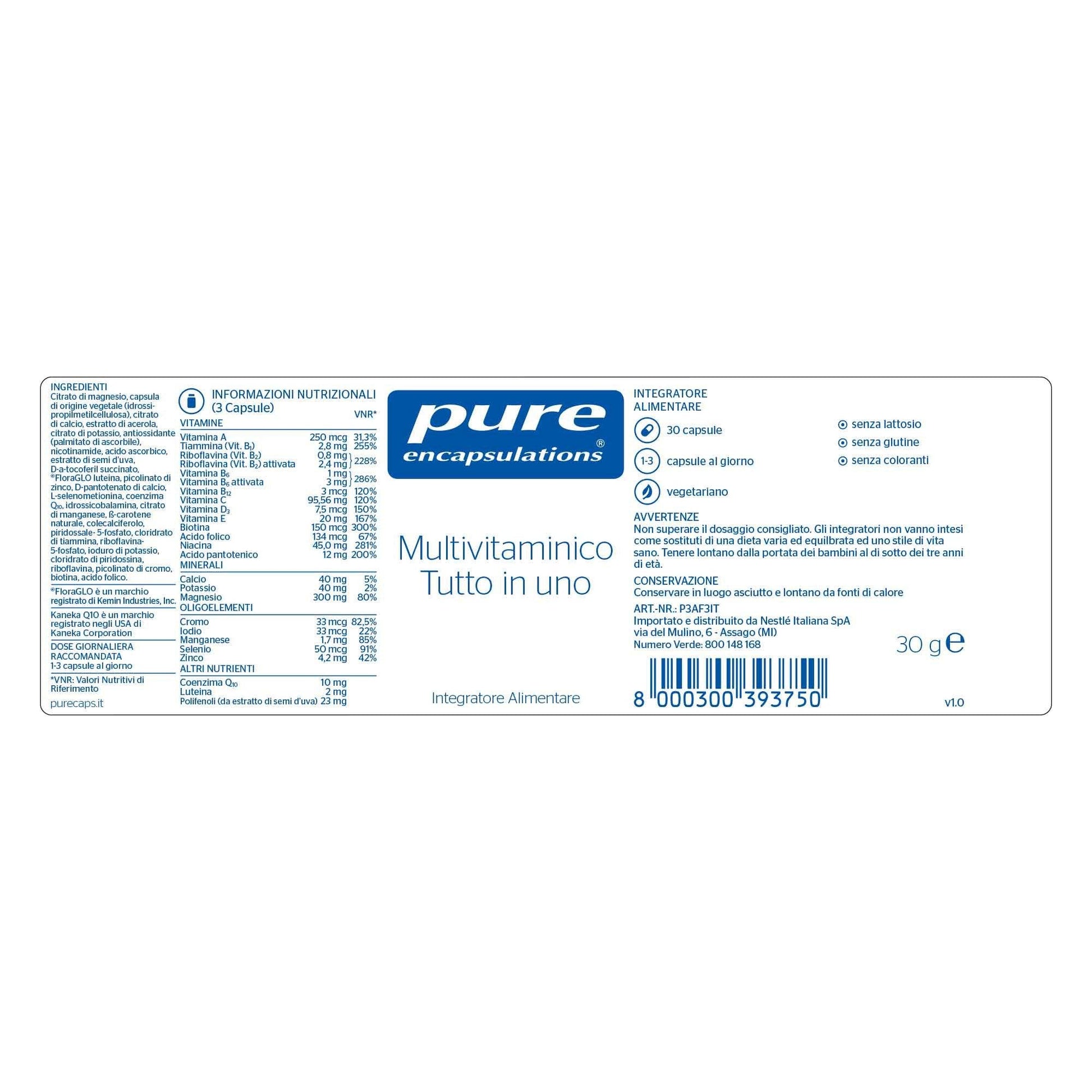 Pure Encapsulations Multivitamínico Todo En Uno 30 Cápsulas-3