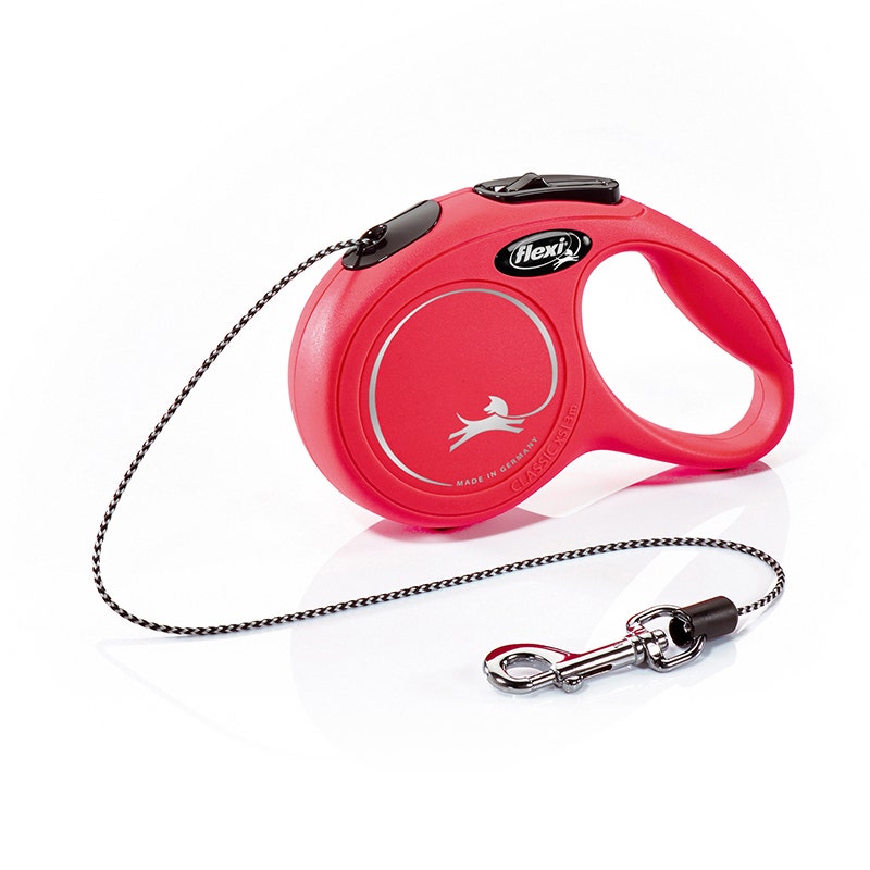 Correa Flexi New Classic En Cuerda Para Perros Color Rojo Talla XS 3m-1