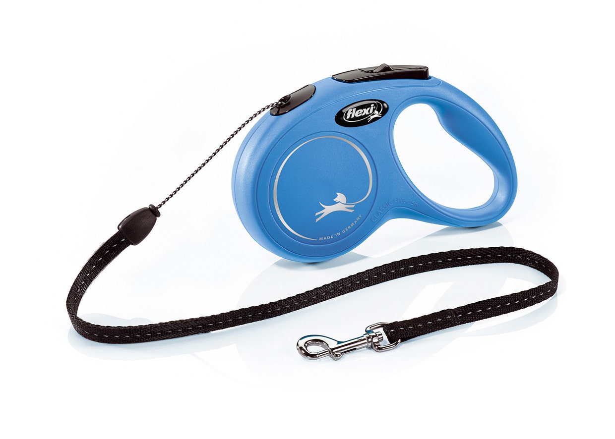 Correa Flexi New Classic En Cuerda Para Perros Color Azul Talla S 5m-1