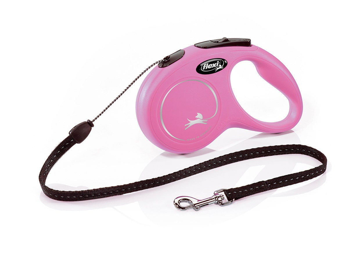 Correa Para Perro Flexi New Classic In Rope Color Rosa Talla S 5m-1