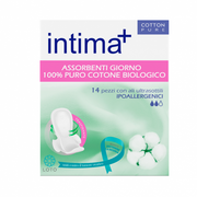 Intima+ Compresas Sanitarias De Algodón Día Con Alas 14 Piezas-1