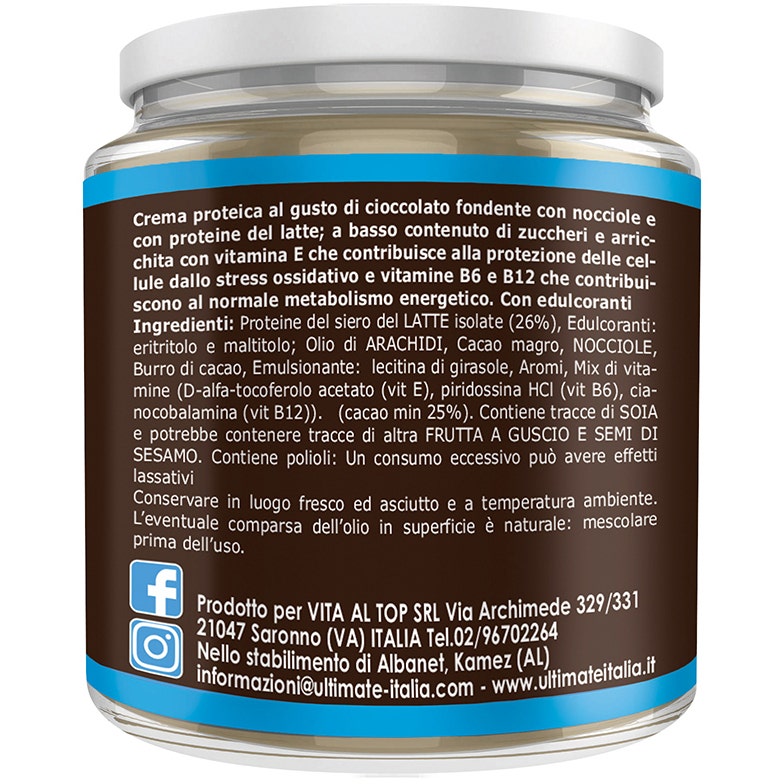 Ultimate Protein Cream Chocolate Negro para Untar 250g-4