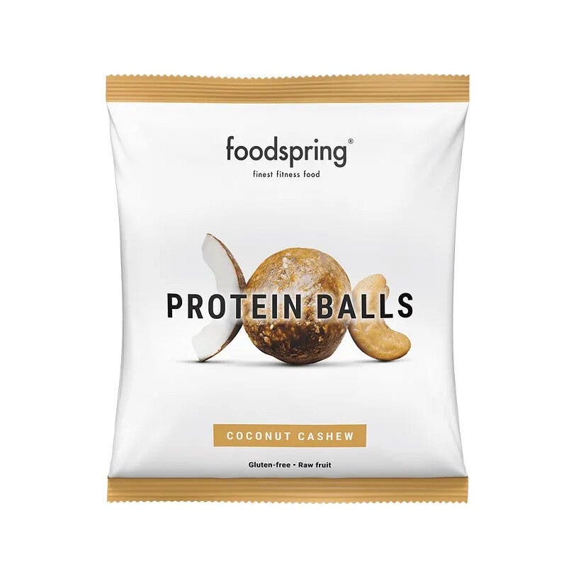 Foodspring Protein Balls Snack Proteico Sabor Coco Anacardo 40g-1