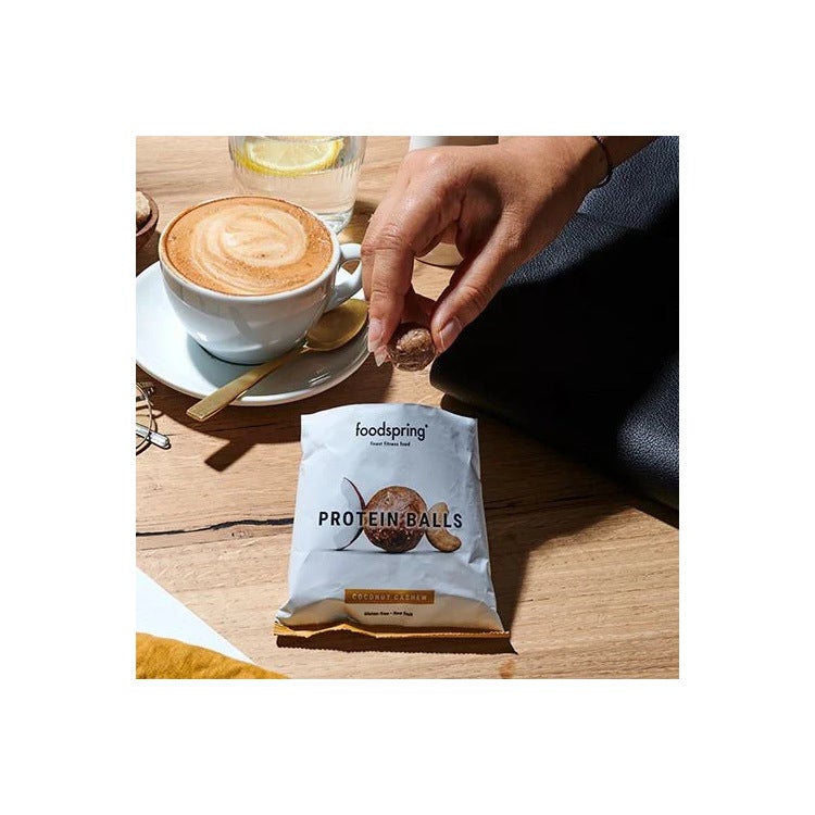 Foodspring Protein Balls Snack Proteico Sabor Coco Anacardo 40g-3