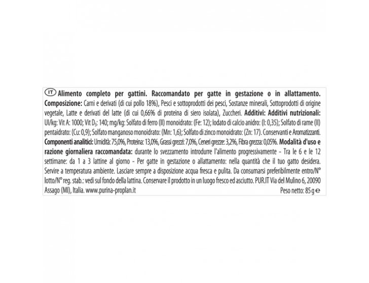 Purina Pro Plan Bebé Gatito Mousse De Pollo Lata 85g-5