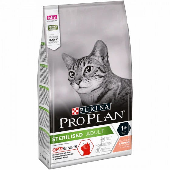 Purina Pro Plan Alimento Seco Rico en Salmón para Gatos Adultos Esterilizados Bolsa 1,5kg-1