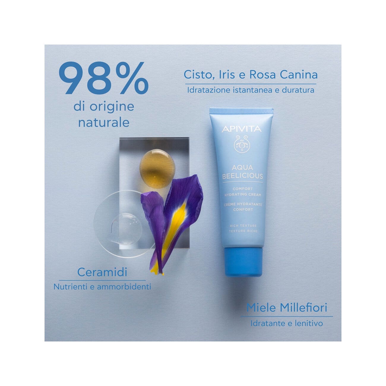 Apivita Confort Crema Hidratante Textura Rica 40ml-3