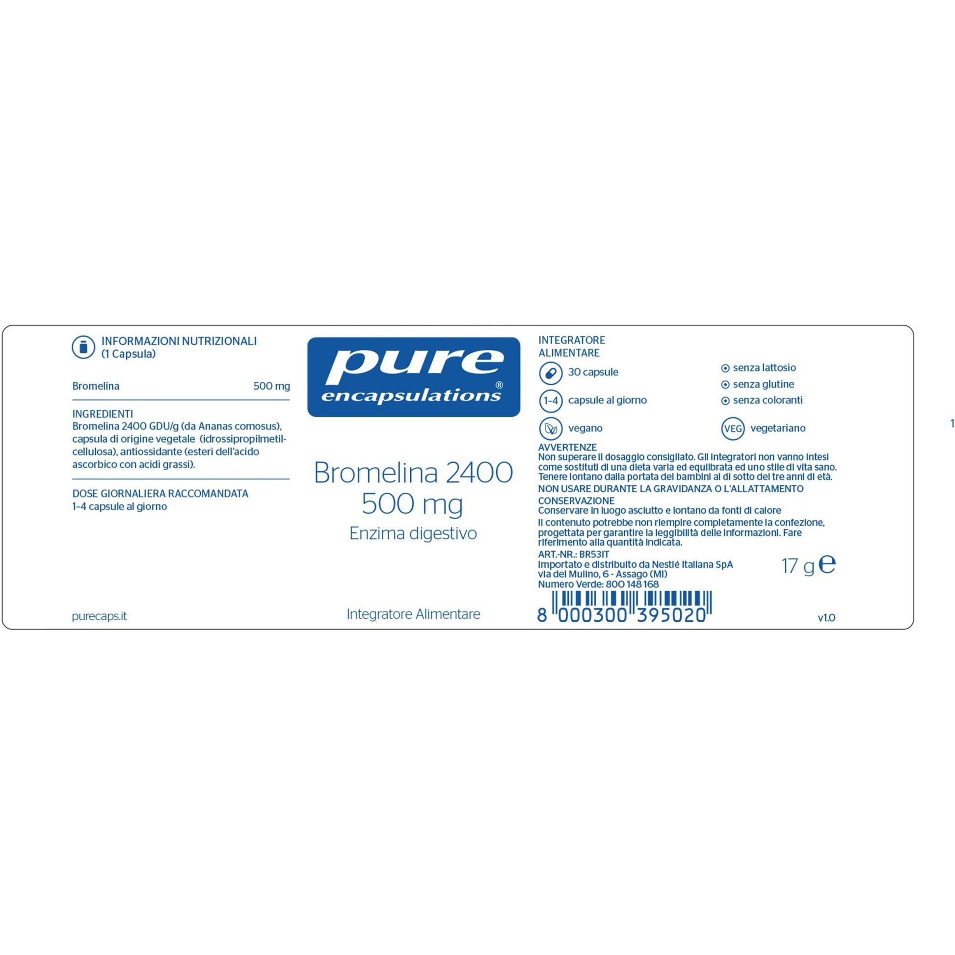 Pure Encapsulations Bromelina 30 Cápsulas-2