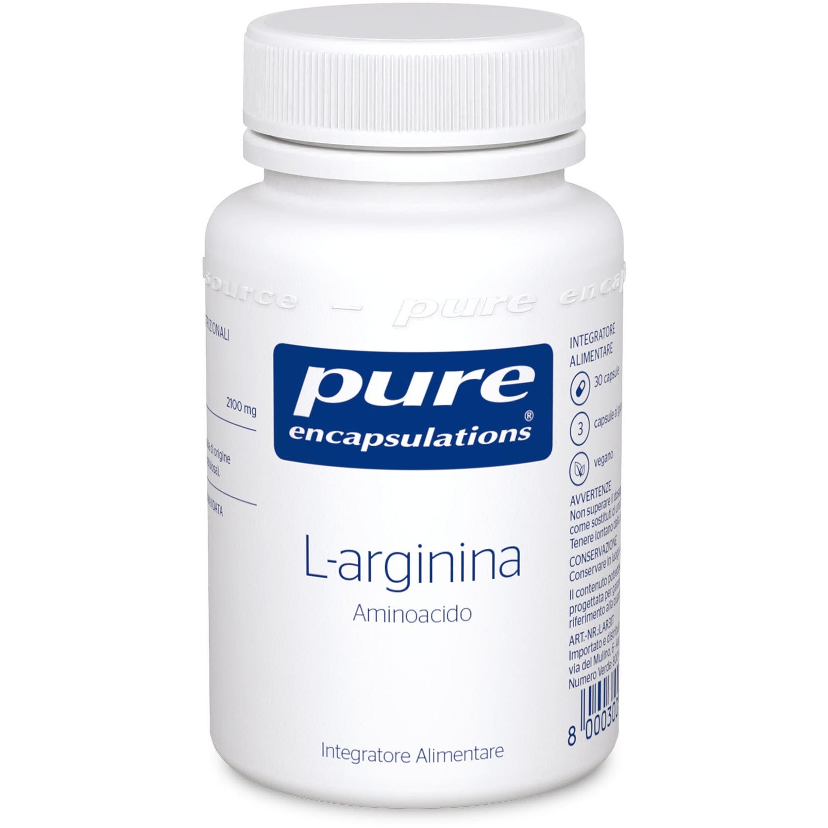 Pure Encapsulations L-Arginina 30 Cápsulas-3