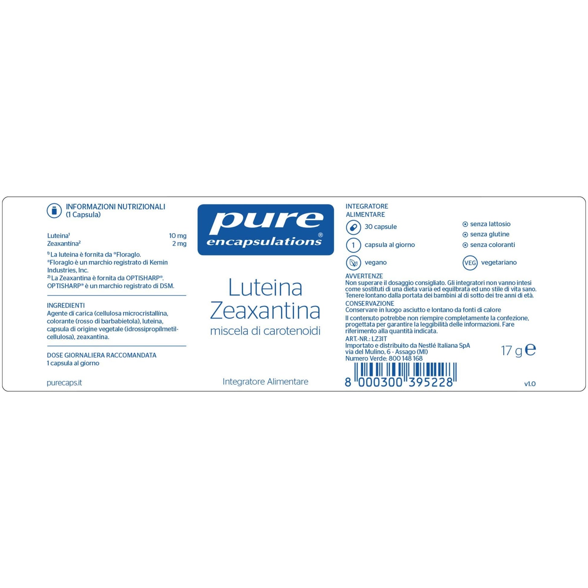 Pure Encapsulations Luteína Zeaxantina 30 Cápsulas-4