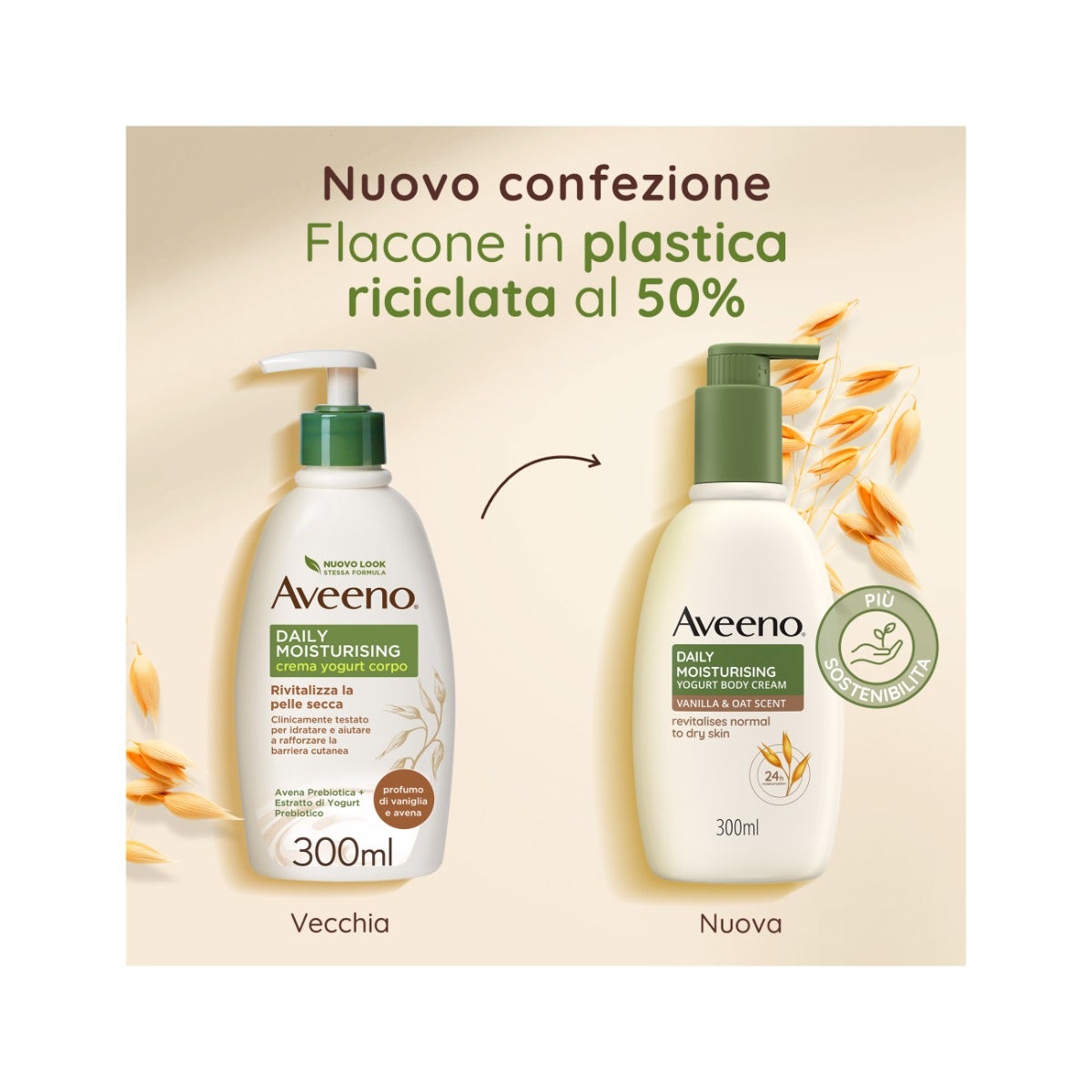 Aveeno Daily Moisturizing Crema Corporal Hidratante Yogurt Vainilla & Avena 300ml-21