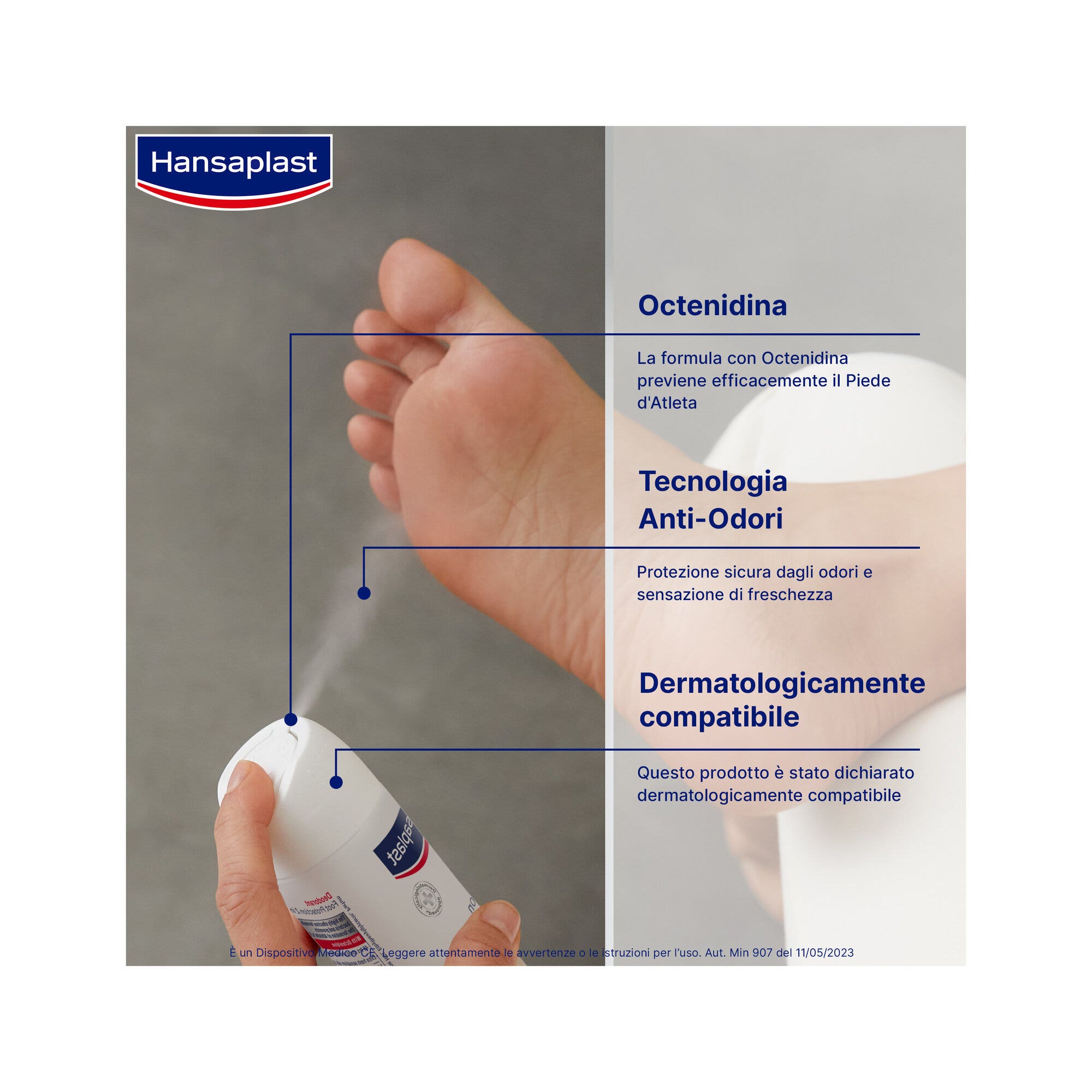 Hansaplast Protección Pies Desodorante 2 En 1 150ml-3