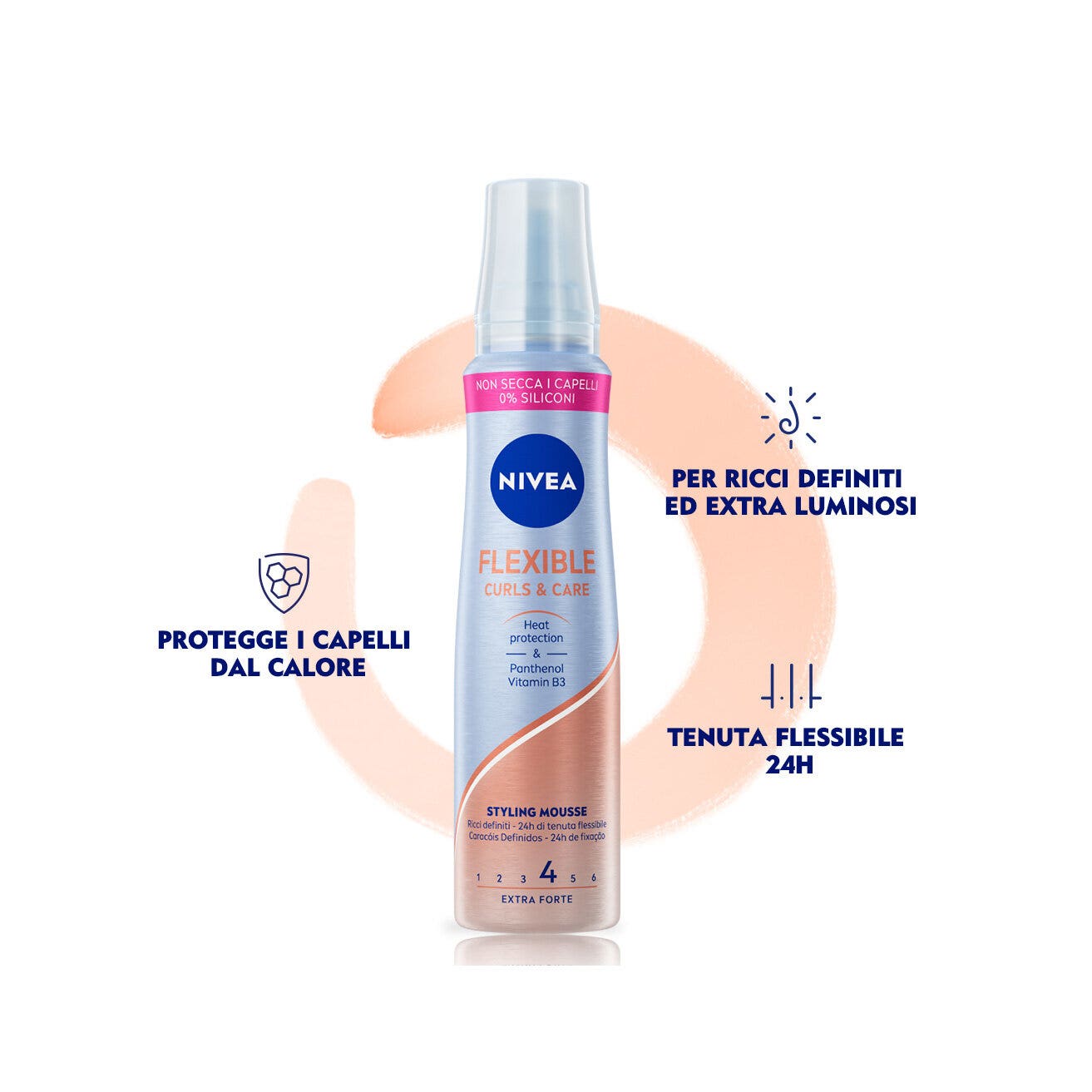 Nivea Styling Mousse Cuidado Rizos Flexibles 150ml-2