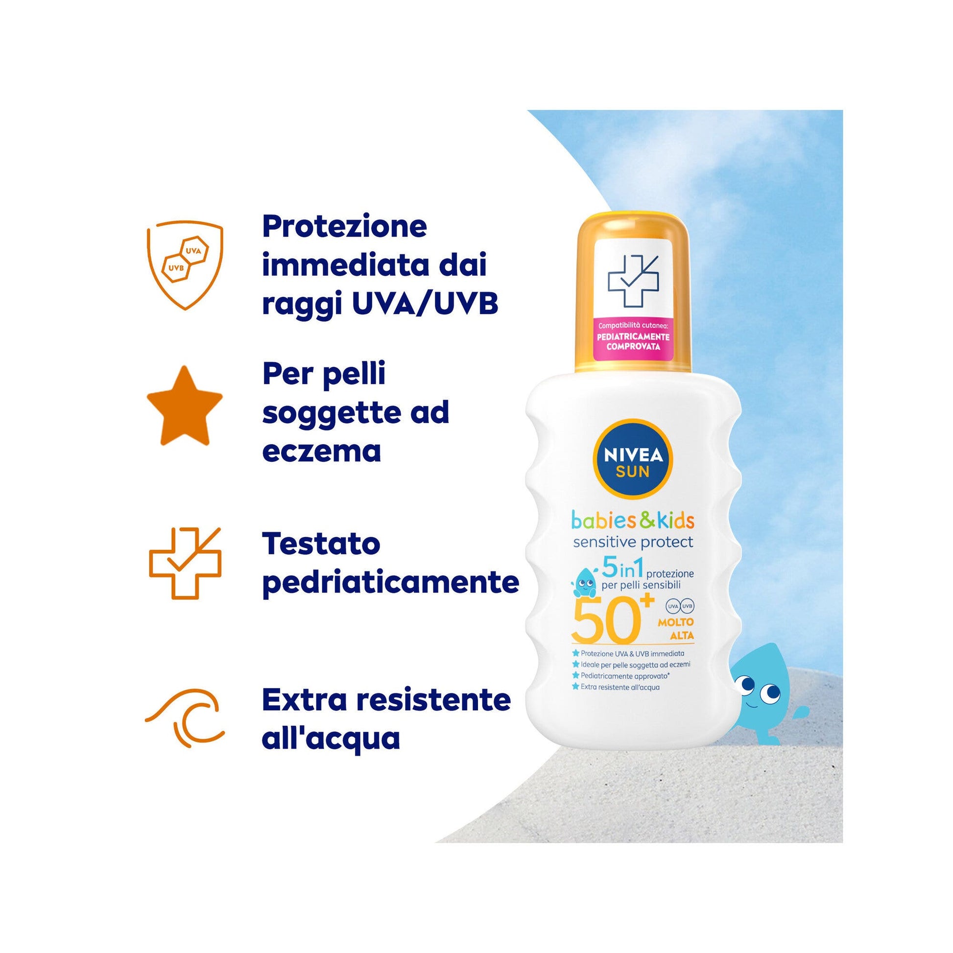 Nivea Sun Kids Sensitive Spray Spf 50+ 200ml-5