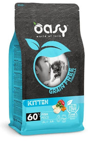 Oasy Grain Free Formula Alimento Seco Pescado Gatito 1,5kg-1