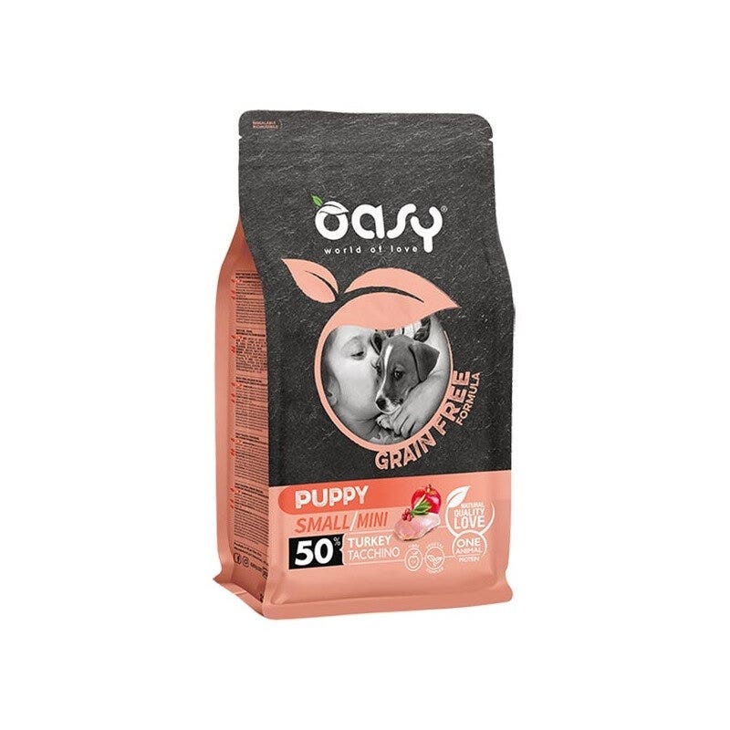 Oasy Grain Free Puppy Small & Mini Con Pavo Para Perros Cachorros 2,5kg-1