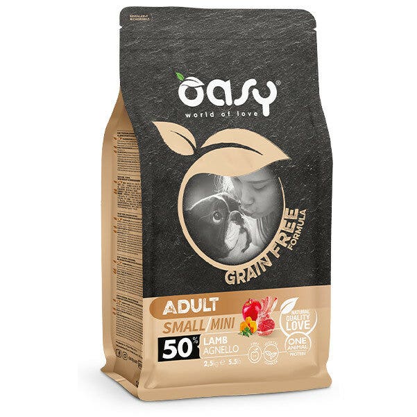 Oasy Croquetas De Cordero De Fórmula Seca Sin Cereales Para Perros Adultos Tamaño Pequeño/Mini Bolsa De 2,5 Kg-2