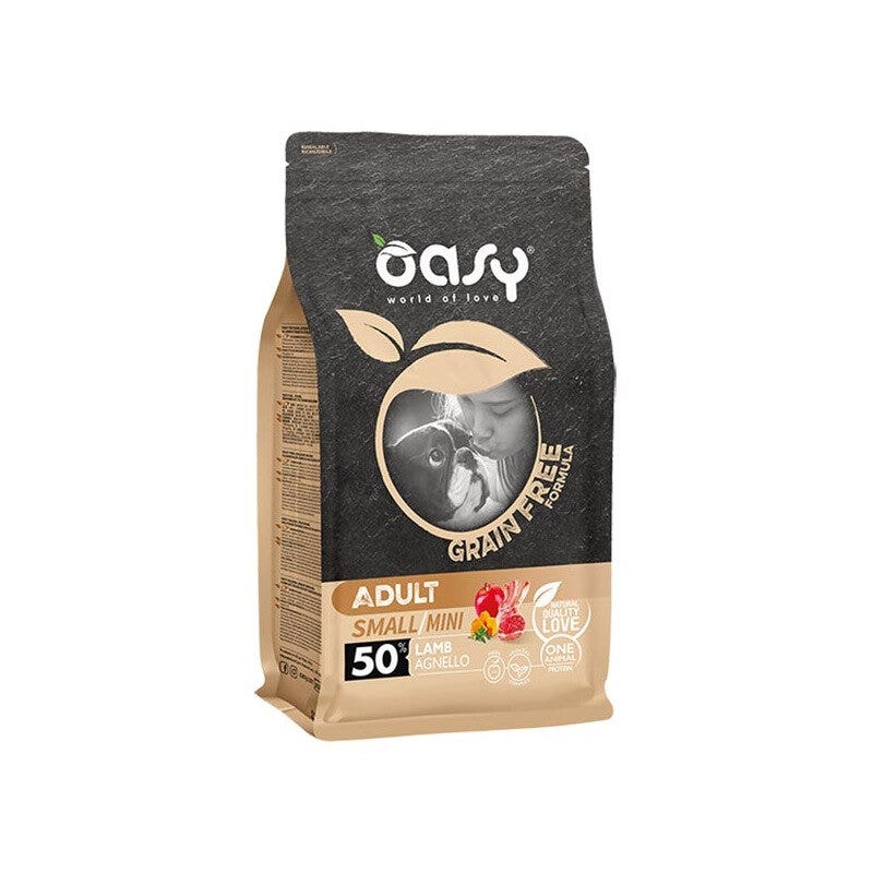 Oasy Grain Free Adult Small & Mini Con Cordero Para Perros Adultos 800g-1