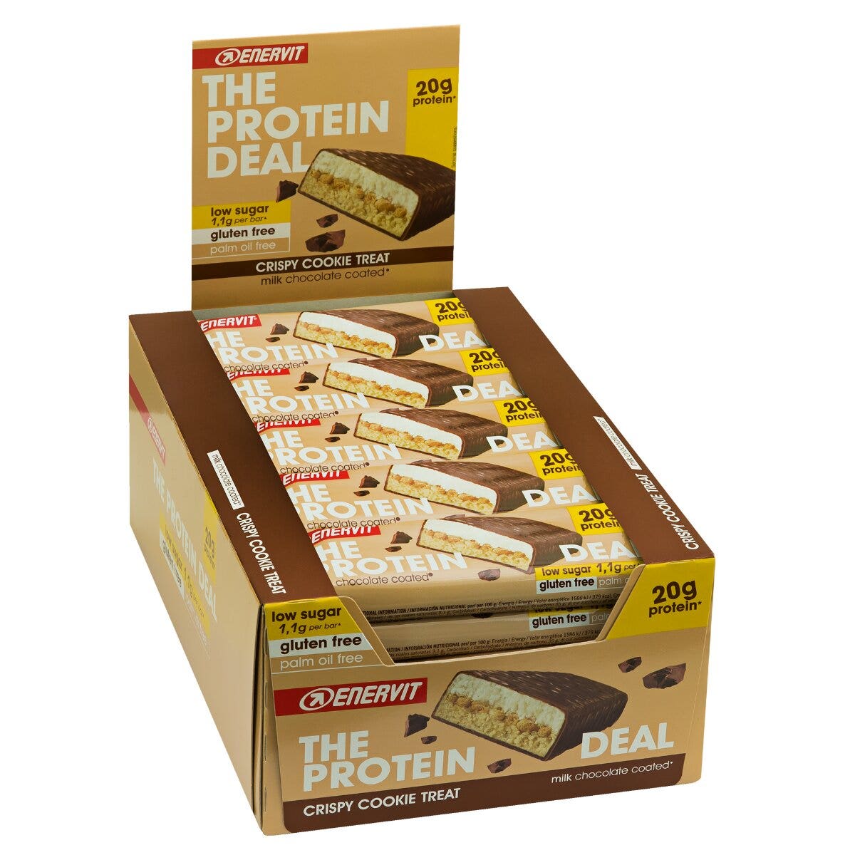Enervit The Protein Deal Barrita Proteica Galleta 25 Barritas de 55g-1