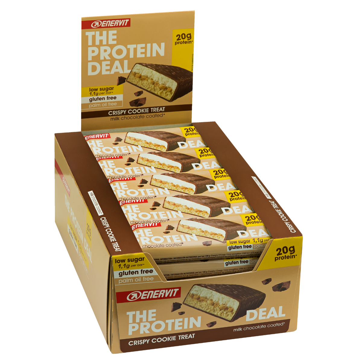 Enervit The Protein Deal Barrita Proteica Galleta 25 Barritas de 55g-1