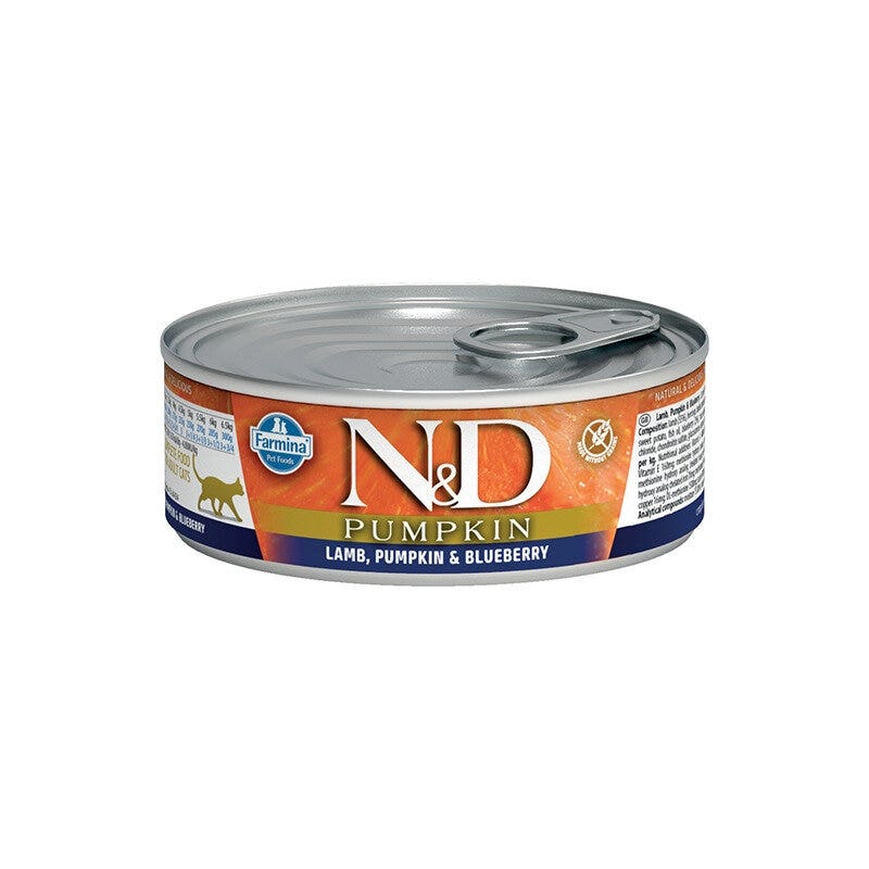 Farmina Natural & Delicious Calabaza con Cordero, Calabaza y Arándanos para Gatos Adultos 80g-2