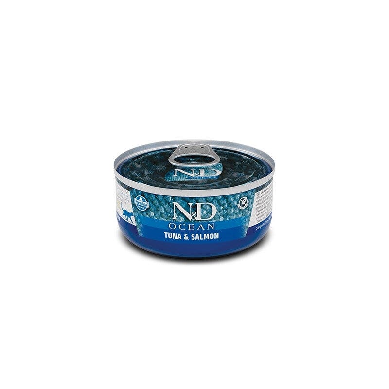 Farmina Natural & Delicious Ocean con Atún y Salmón para Gatos Adultos 80g-1